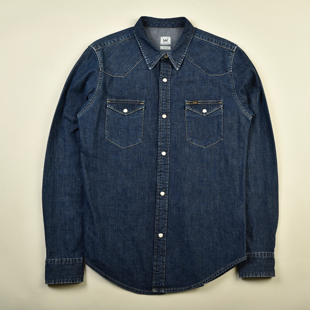 CAMICIA JEANS SANFORIZED DENIM BLU - S