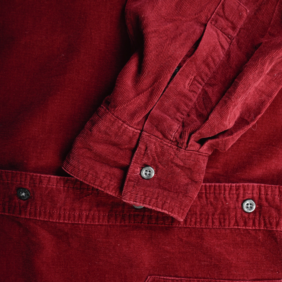 CAMICIA CHAPS VELLUTO A COSTE ROSSA - L