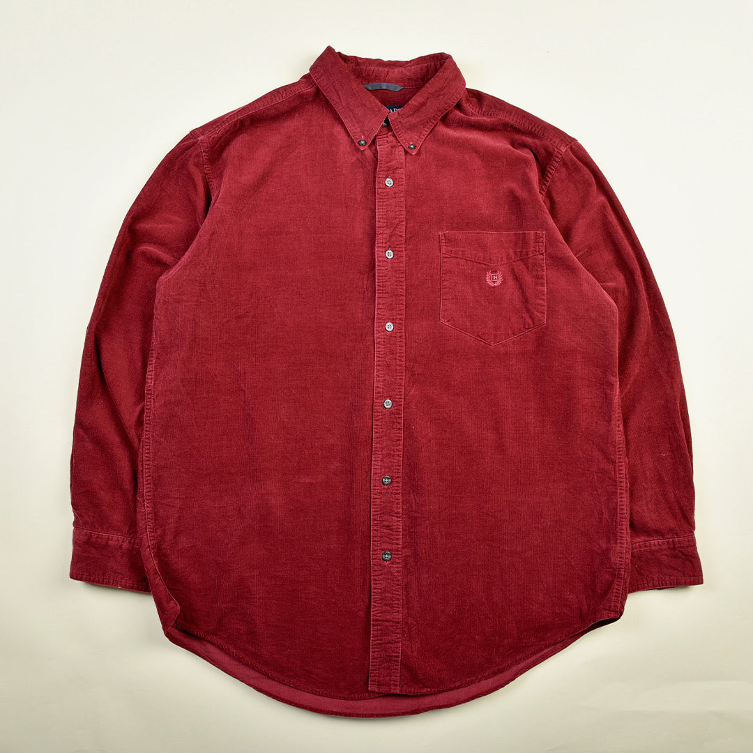 CAMICIA CHAPS VELLUTO A COSTE ROSSA - L