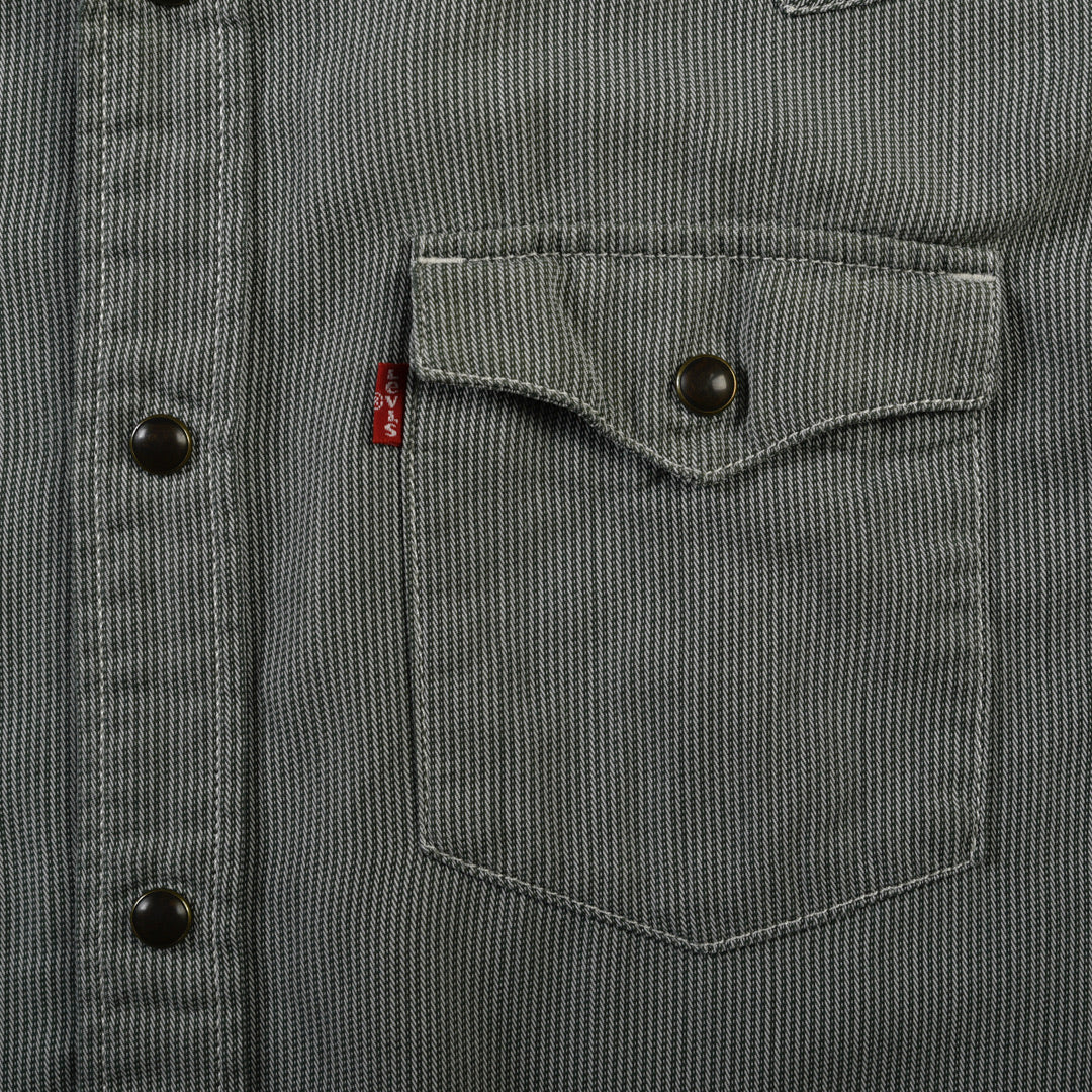 CAMICIA JEANS WESTERN GRIGIA - L