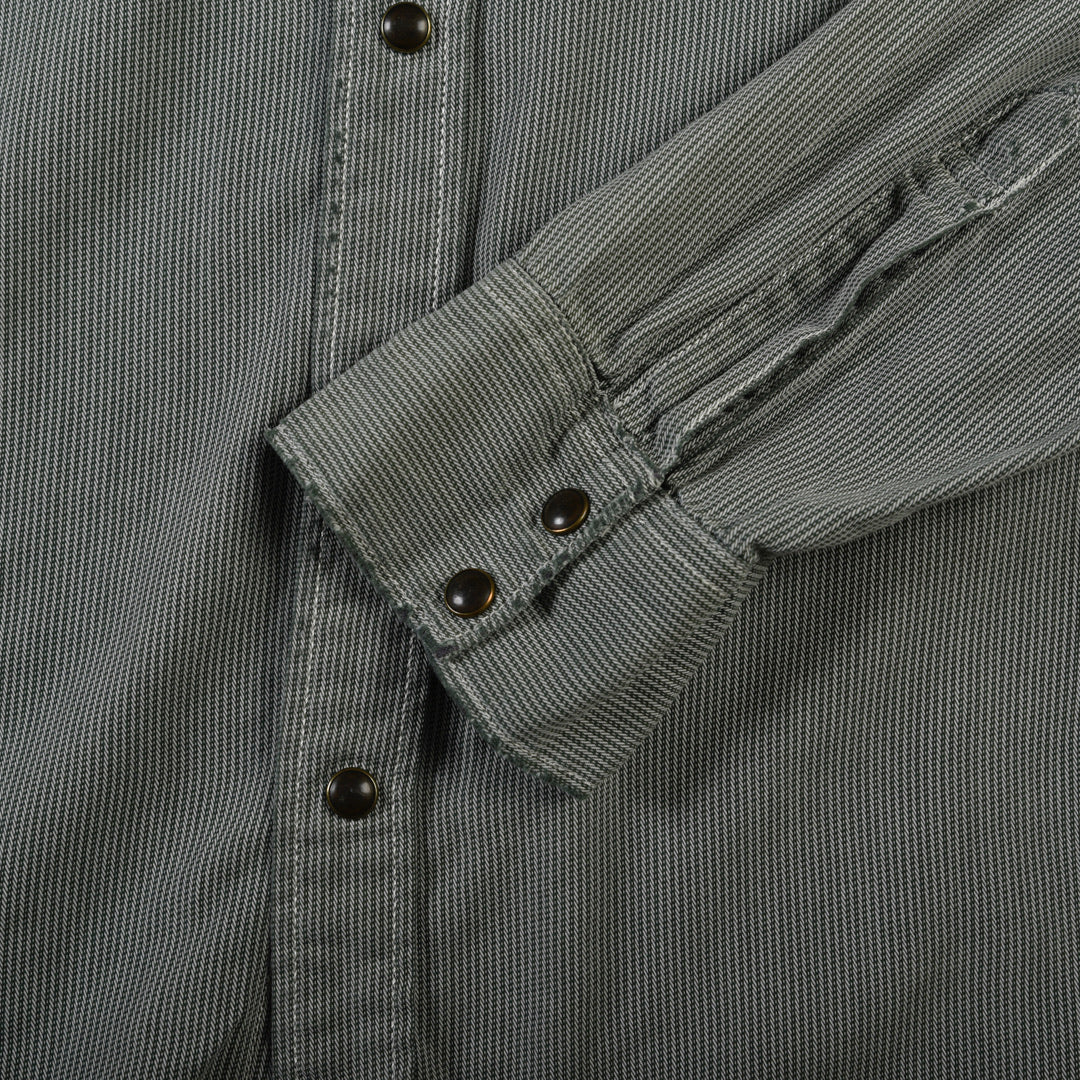 CAMICIA JEANS WESTERN GRIGIA - L