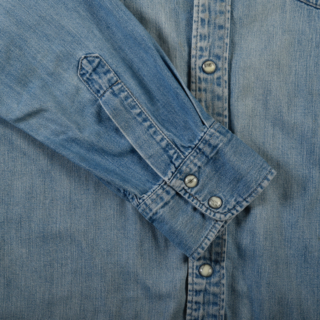 CAMICIA JEANS WESTERN BLU - XL