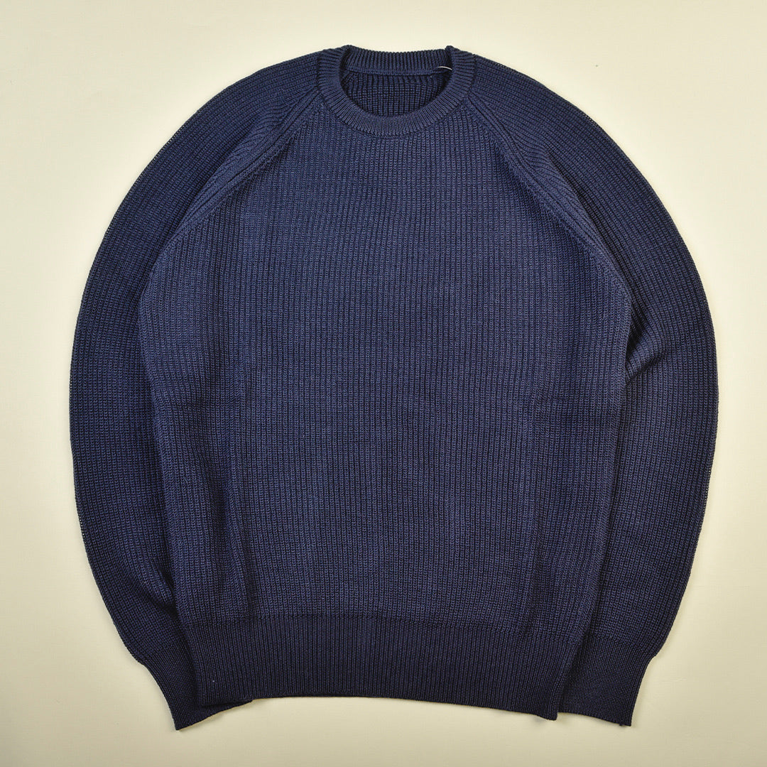 MAGLIONE GIROCOLLO BLU