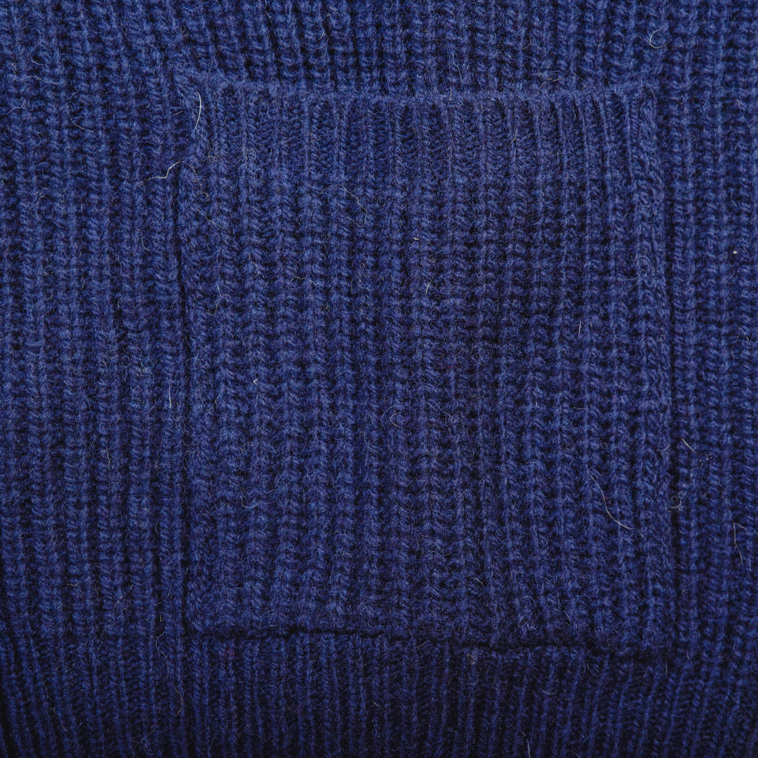 CARDIGAN SCIALLATO LANA VERGINE BLU