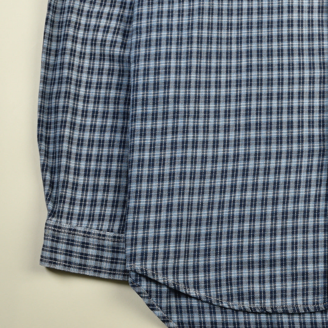 CAMICIA JEANS CHECKERED BLU - XL