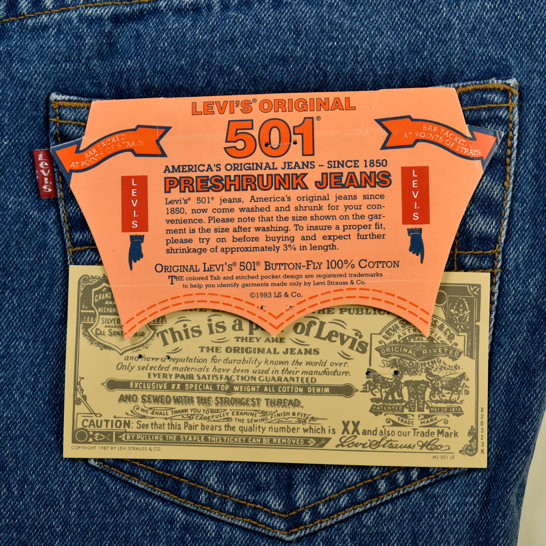 JEANS 501 MADE IN USA BLUE WASH