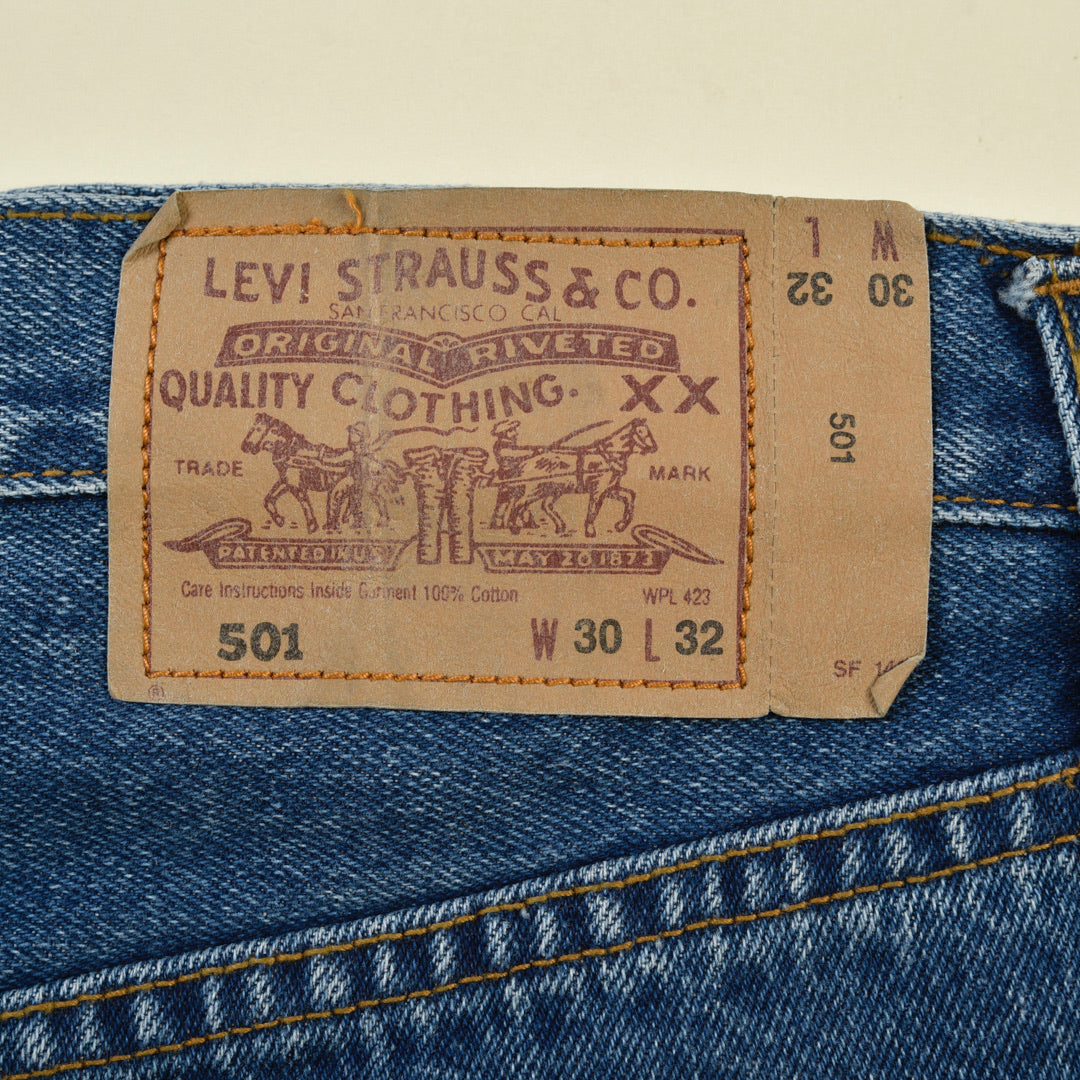 JEANS 501 MADE IN USA BLUE WASH