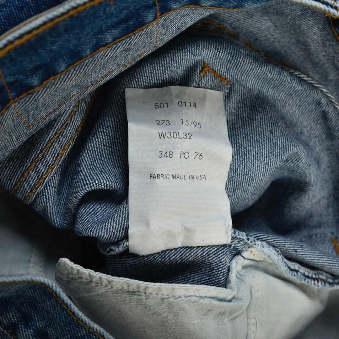 JEANS 501 MADE IN USA BLUE WASH