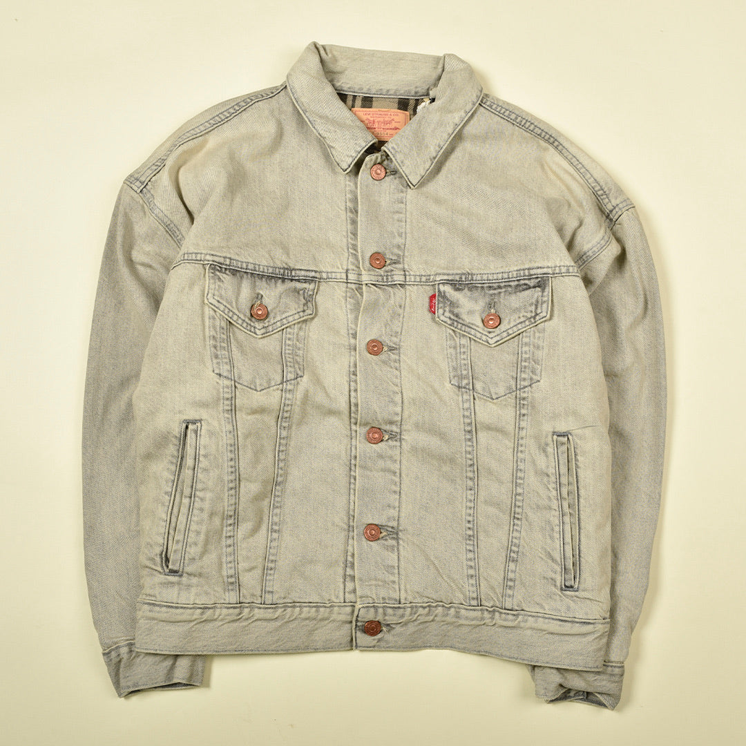 LEVIS VINTAGE LVC NO FUN BLANKET LINED DENIM TRUCKER JACKET