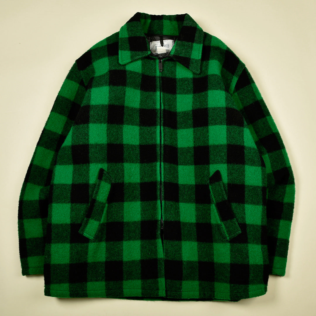 GIACCA DA LAVORO IN LANA TARTAN VERDE MADE IN USA - XXL